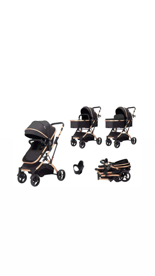 Carucior, 2 in 1 KIDOO® – Cărucior Pliabil cu Fața Inversă pentru Bebeluși cu Diverse Moduri, Cărucior Reglabil și Culisant