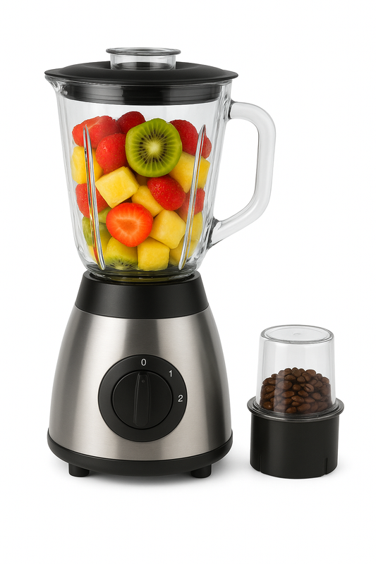 Blender din inox , 2in1 , 5 viteze ,1000W,râșniță inclusă