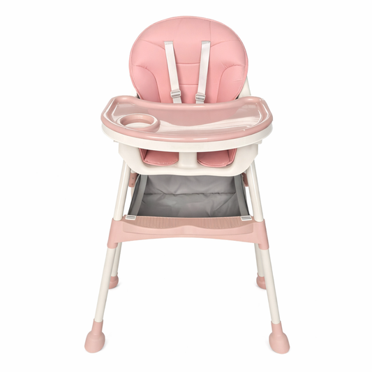 Scaun de masă pentru bebeluși KIDOO KD-44, Roz, cu centură de siguranță în 5 puncte
