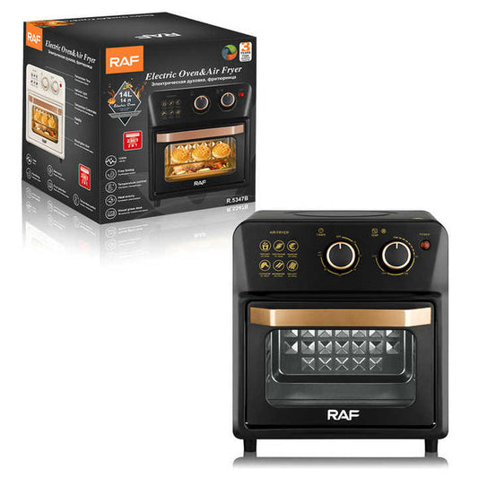 Air Fryer Multifuncțional RAF 1250W – Fără Ulei, Control Mecanism, Fereastră Vizuală+ GARANȚIE 3 ani