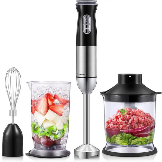 Set blender de mâna 4 in 1, 1200W cu 9 viteze și funcție turbo