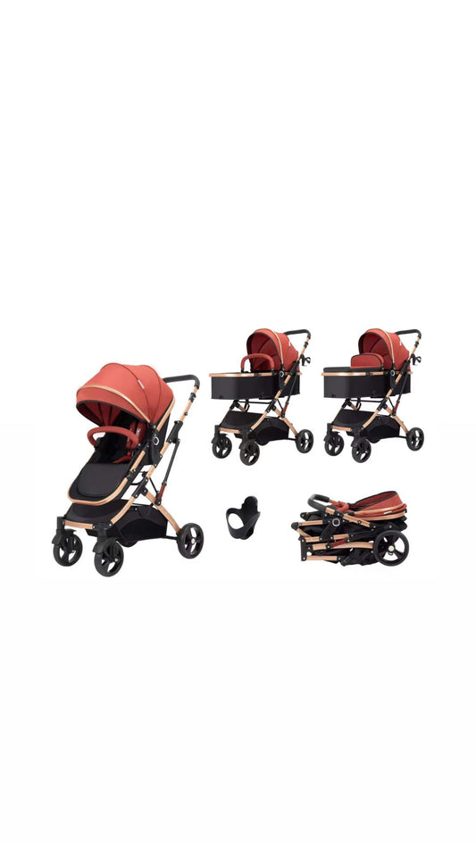 Carucior, 2 in 1 KIDOO® – Cărucior Pliabil cu Fața Inversă pentru Bebeluși cu Diverse Moduri, Cărucior Reglabil și Culisant