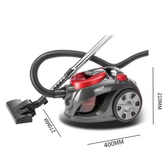 Aspirator cu Saci de 1,5 Litri, 3000W, HALEY, Aspirator cu Recipient, Rosu/Negru