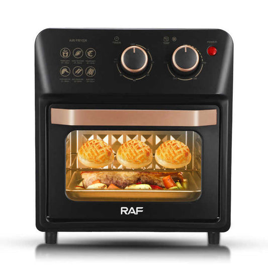 Air Fryer Multifuncțional RAF 1250W – Fără Ulei, Control Mecanism, Fereastră Vizuală+ GARANȚIE 3 ani
