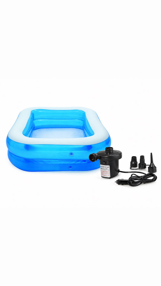 Piscină gonflabilă 180 x 125 x 54 cm cu pompă de umflat inclusă